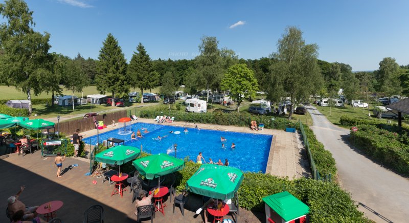 Camping Auf Kengert Larochette Luxembourg terrace and pool